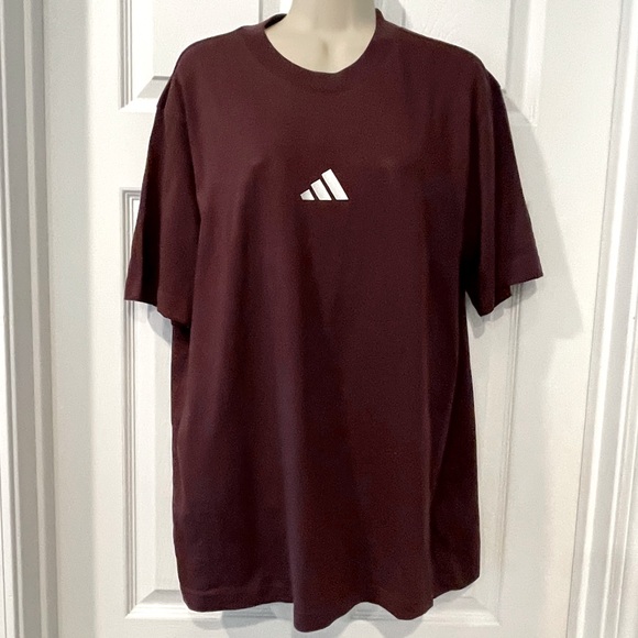 adidas Other - adidas Men’s Maroon Crew Neck Logo T-Shirt